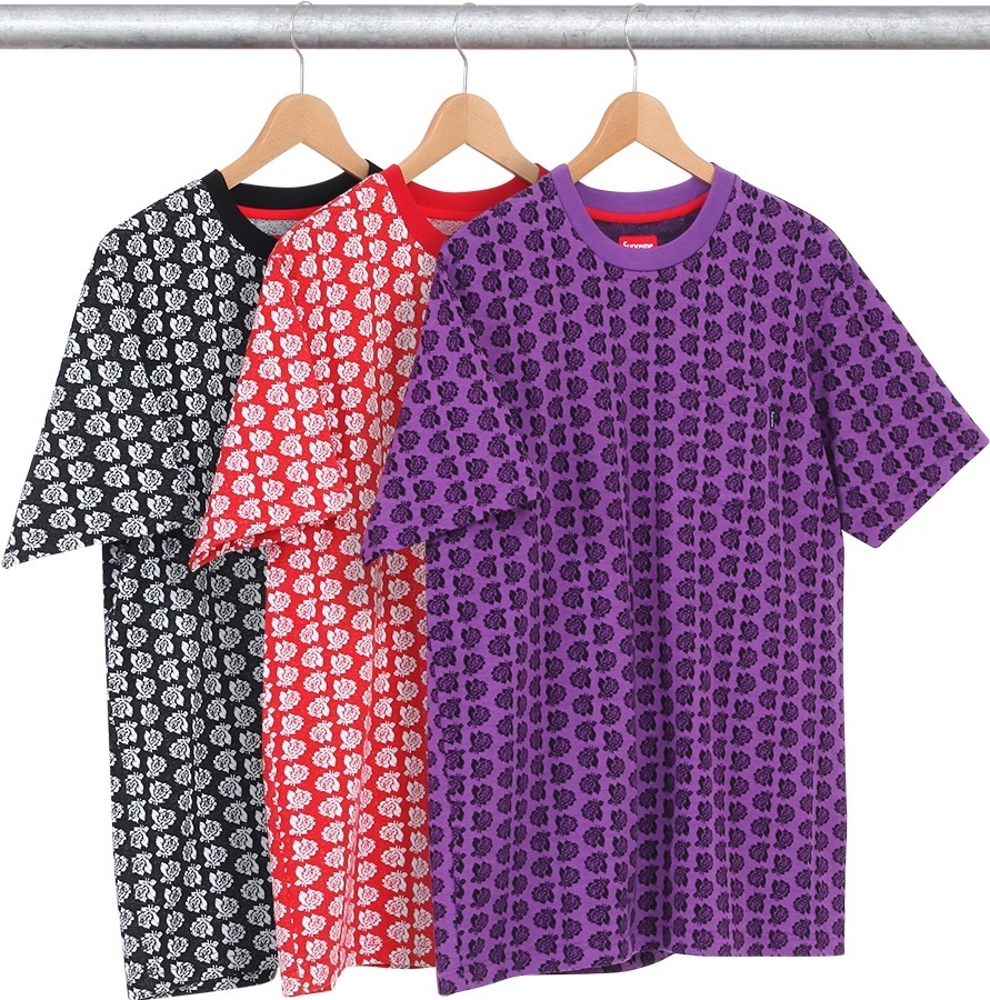 Jacquard Rose Pocket Tee